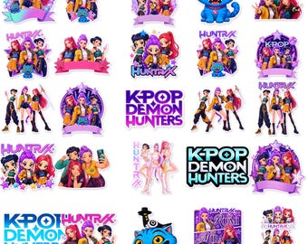 Huntrix Kpop Demon Hunters PNG SVG, design per maglietta di gruppo Kpop Idol, Girl Dinner Png, Saja Boys Girls Bands Png, fan di Huntrix, download digitale