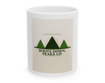 Mountain Silhouette Ceramic Mug | Nature Coffee Cup (11oz or 15oz)
