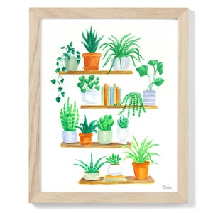 House Plant Art Print, Watercolor Art Print, Botanical Wall Art, Home Decor Wall Art, Plant Wall Decor, Plant Lover Gift