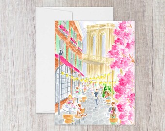 Watercolor Brooklyn Bridge Greeting Cards: New York City Notecard Set