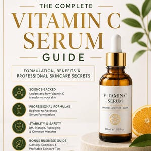 Vitamin C Serum Formulation Guide | Professional Skincare Business eBook (Digital Download)