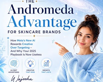 Meta Andromeda Skincare Anzeigen 2026 | Digitales Marketing eBook für Markeninhaber
