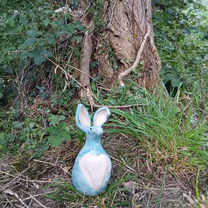 Handmade Ceramic Rabbit, Decorative Animal Figurine, One-of-a-Kind Pottery Art
