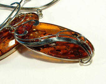 Natural Baltic conac amber pendant.