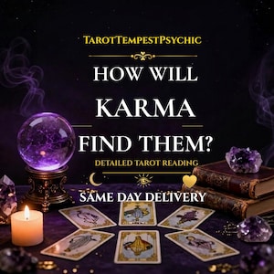Lectura de Tarot del Karma / Lecciones Cósmicas, Arrepentimientos Ocultos, Consecuencias (Entrega Digital)