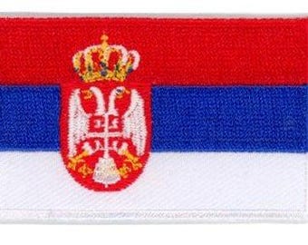 Serbia flag patch