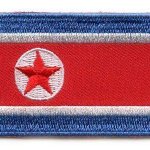 North Korea flag patch