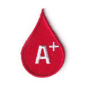 Bloedgroep A positief (A+) patch