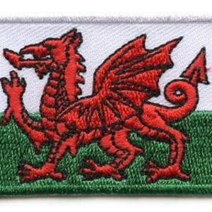 Wales flag patch