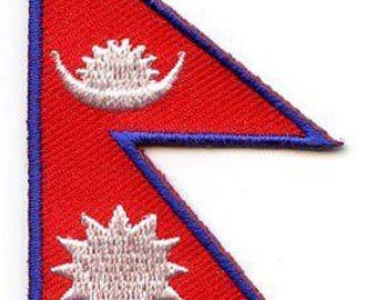 Nepal flag patch