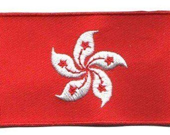 Parche con la bandera de Hong Kong
