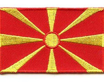 parche con la bandera de Macedonia del Norte