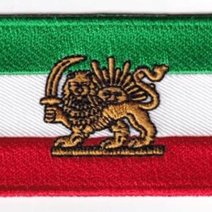Irans flaggmärke (gammal flagga)