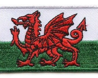 Wales flag patch