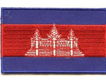 Cambodia flag patch