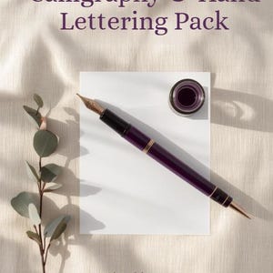 Printable Calligraphy Practice Sheets | Brush Lettering, Italic Lines (Instant Download)