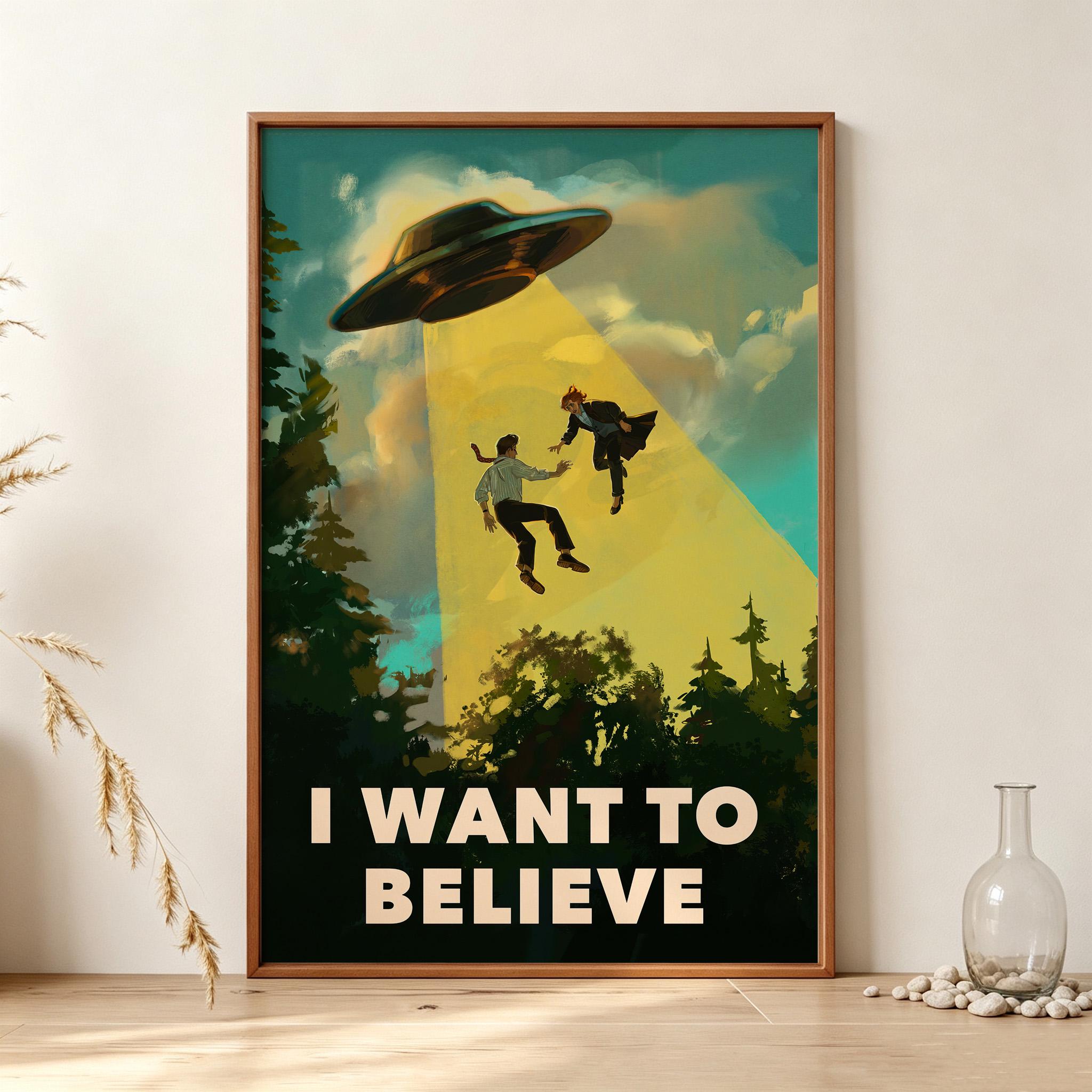 ネイタルデザイン ポスター　 I WANTTOBELIEVE POSTER I Want to Believe Poster - Etsy Canada