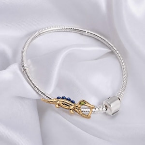 Gold Crocodile Charm for Bracelets S925 Sterling Silver | Fits All Bracelets Including Pandora Charm Bracelets
