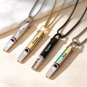 Personalized customized breathing freedom smoking cessation necklace, helps relieve anxiety, stainless steel respirator, a gift for him/her.