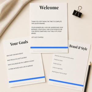 Client Questionnaire Template Bundle | 25 Editable Canva Designs | 225 Pages | Client Intake Form | Instant Download