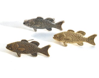 Silber Anstecknadel Fisch Forelle Abzeichen für Angelvereine?