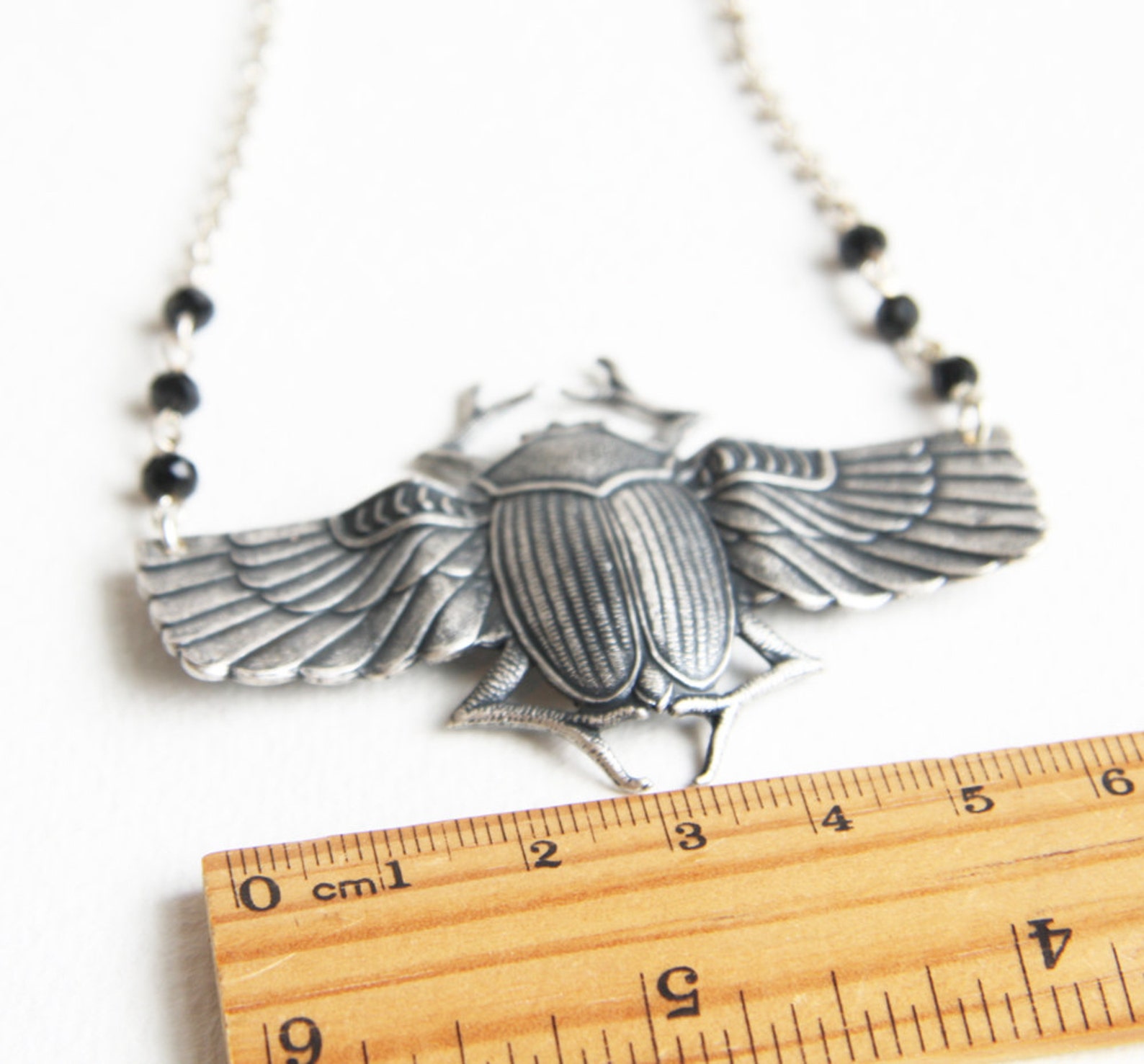 Awesome Silver Scarab Necklace With Antique Sterling Silver - Etsy UK