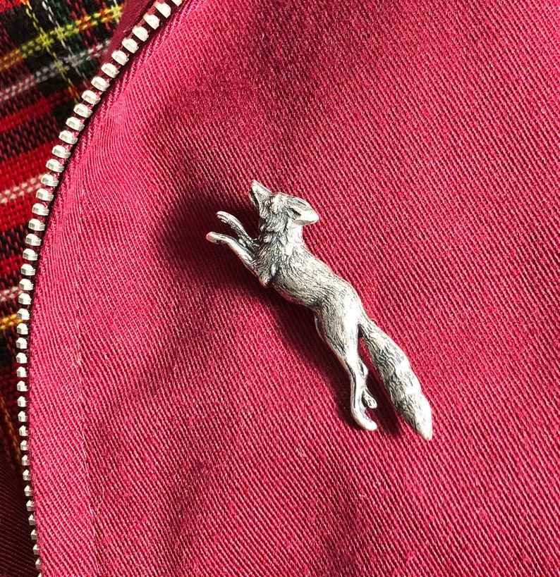 Fantastic Antique Silver Fox Brooch 