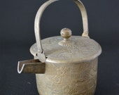 Brass oil pourer, antique Japanese, Meiji period