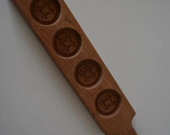 Kashigata sweets mold, hand carved, antique Japanese kashigata
