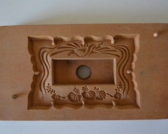 Kashigata sweets mold, hand carved, antique Japanese kashigata