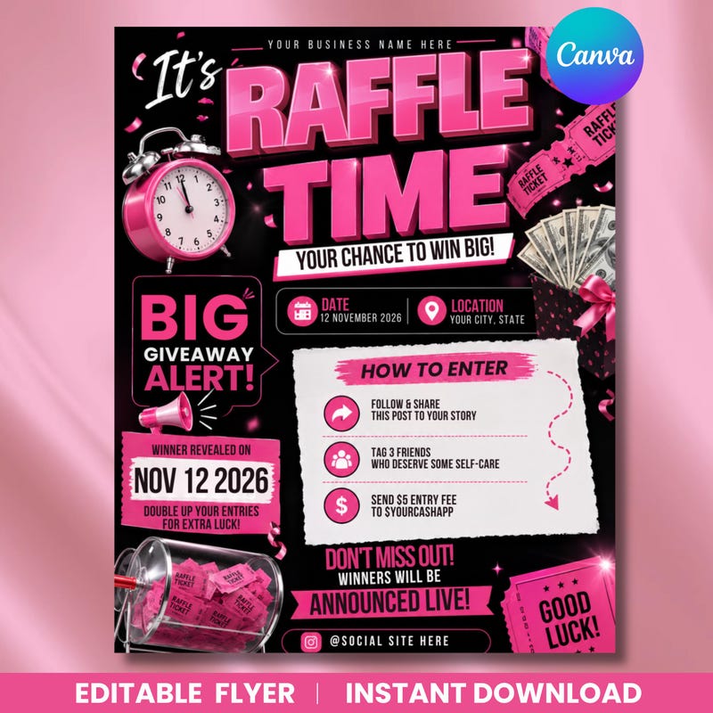 Poster For Rafle Fall Raffle Poster - Etsy