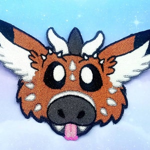 Custom Fursona/OC Embroidered Patch image 1