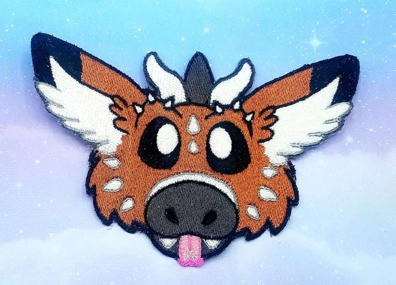 Custom Fursona/OC Embroidered Patch image 1