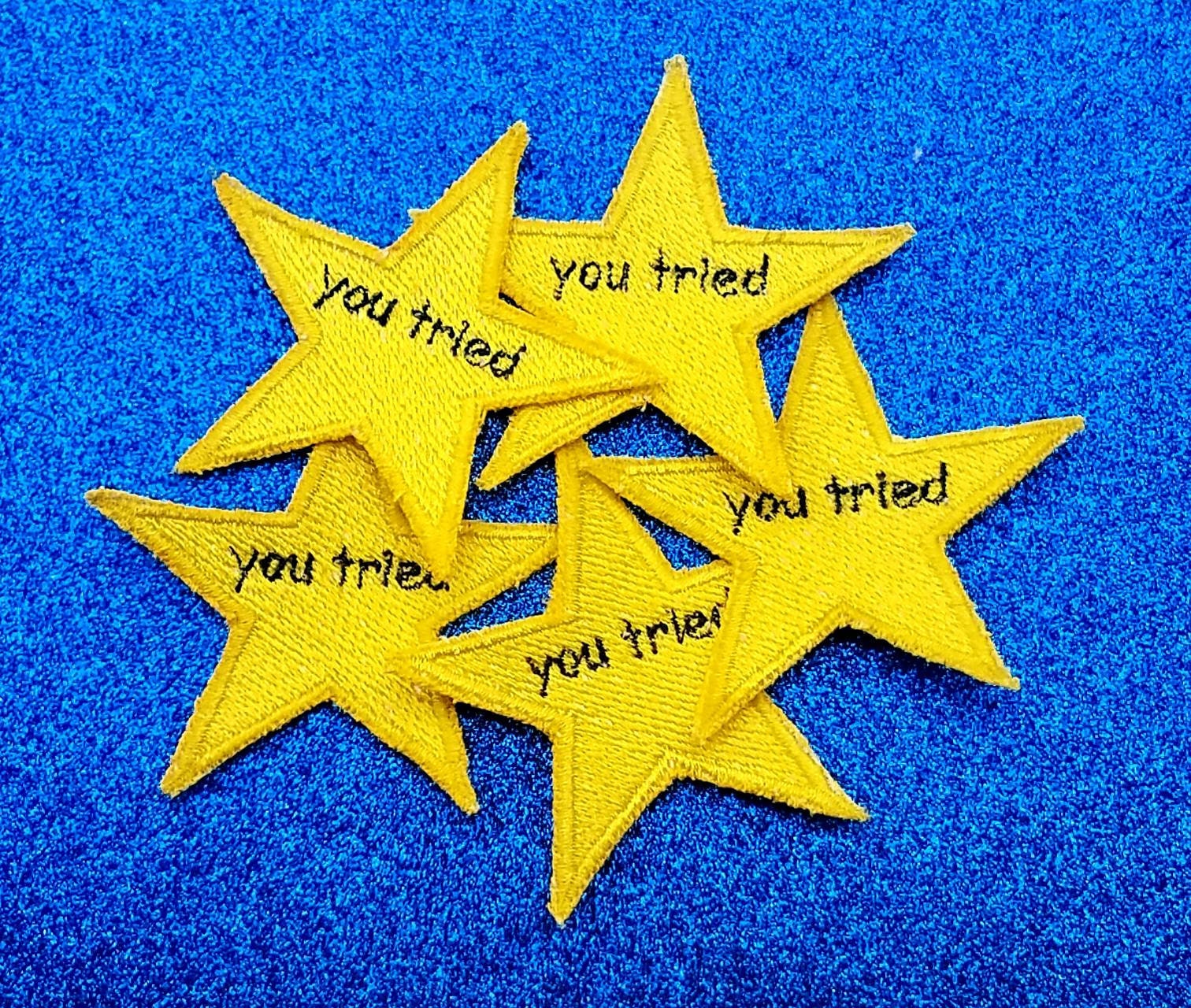 You Tried Gold Star - Gold Star - Sticker sold by Dye Saturated