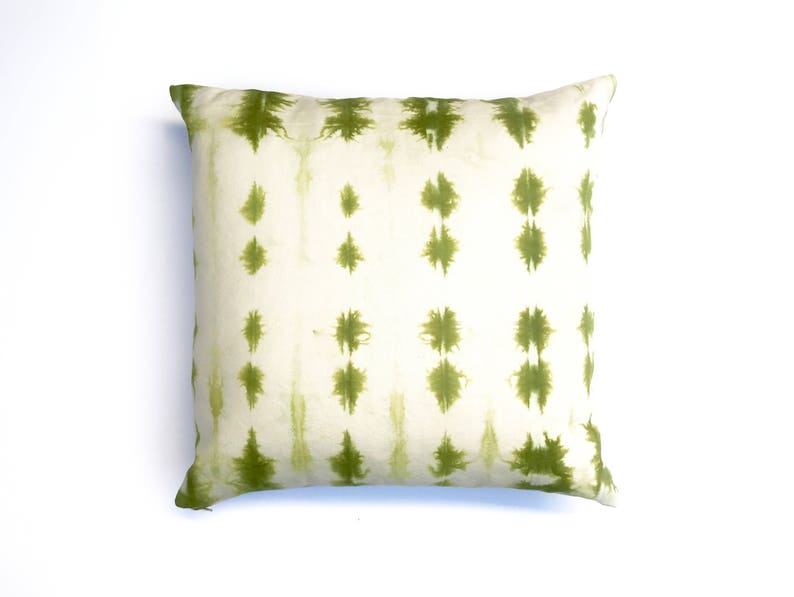 Tie Dyed Avocado Green Pillow Cover 20 X 20 Greenery Hand Dyed Etsy