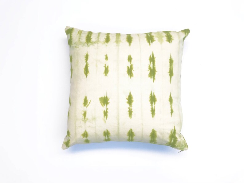 Tie Dyed Avocado Green Pillow Cover 20 X 20 Greenery Hand Dyed Etsy