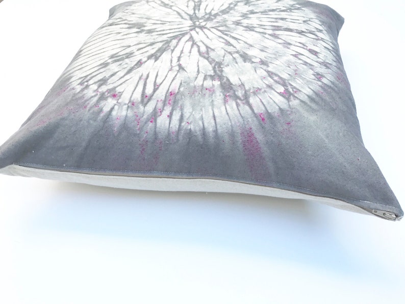 Sale Charcoal Gray Pillow Shibori Boho Pillow Shams Gray Grey Etsy