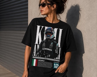 Kimi Antonelli Shirt - Vintage Racing Graphic Tee - Motorsport Fan Top - Driver Number Twelve Shirt - Retro Racing Gift