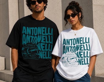 Kimi Antonelli Name Graphic T-Shirt | Formula 1 Shirt, Mercedes F1