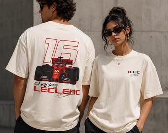 Charles Leclerc F1 Car Graphic T-shirt | #16 Racing Driver Tee