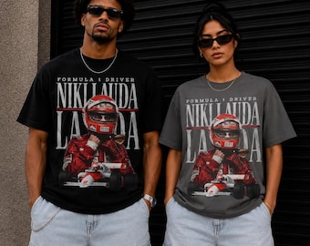 Niki Lauda Formula 1 Driver T-shirt | Racing Helmet Graphic