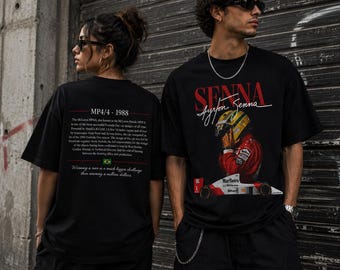 Senna racing helmet portrait T-shirt | Formula 1 Ayrton Senna tribute