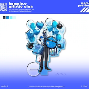 Genshin Impact, Fatui Harbinger - Dottore & Pantalone 15cm Acrylic Standee