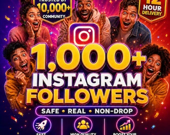 Instagram Growth Package | Instant Delivery | Safe Growth | Followers | 1000+