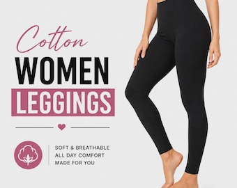 5 Pack Black High Waisted Leggings | Stretchy Full Length Workout Pants