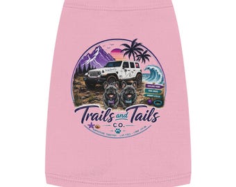 Trails and Tails Jeep Adventure Pet Tank Top | Beach, Mountains, Waves