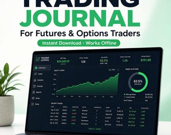Trading Journal for Futures and Options Traders | Digital Trade Log & Planner | Day Trading Tracker | Instant Download