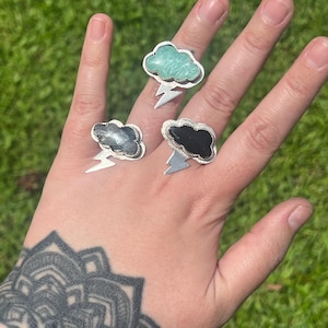 Labrodite Storm Cloud Sterling Silver Ring