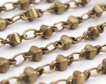 Wholesale 1 Meters 2.5mm Top Quality Antique Bronze Plated Copper Chain Prismatic Chain Oval Link Cable Chain 38