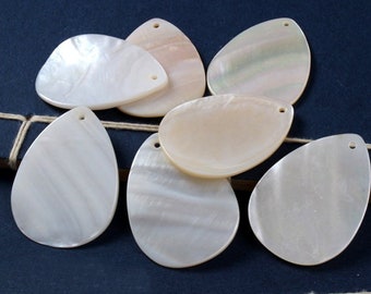 10pcs White Mother Of Pearl Teardrop Pendant,Natural Mother Of  Pearl Beads,Teardrop Shell Pendant,White Shell Beads DIY, Jewelry Making,250